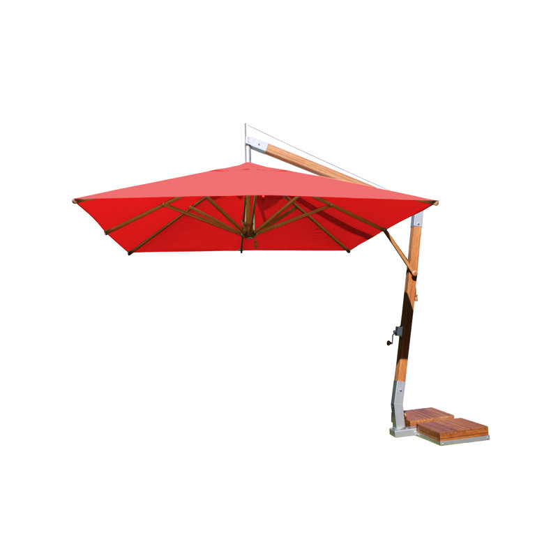 Sidewind 118'' W Cantilever Umbrella, Red