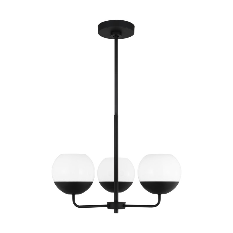 Avoca 3-Light Chandelier, Midnight Black