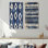 Indigo Tribal Motif II - ensemble de 2 décorations murales en métal