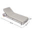 Chaise longue Iskar de 78,74 po de long style côtier moderne tissé avec dossier réglable, roulettes et coussin amovible-132782047-132782048