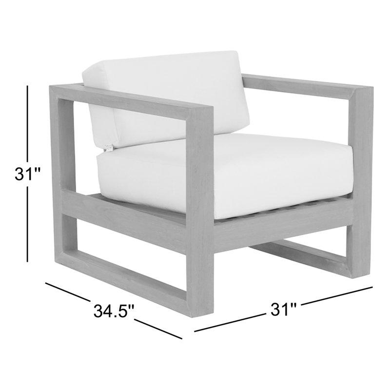 Vienna Premium Teak Outdoor Lounge Chair, Spectrum Indigo Sunbrella®