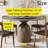 Fog Gray Dining Table With Removable Lazy Susan-1738468969