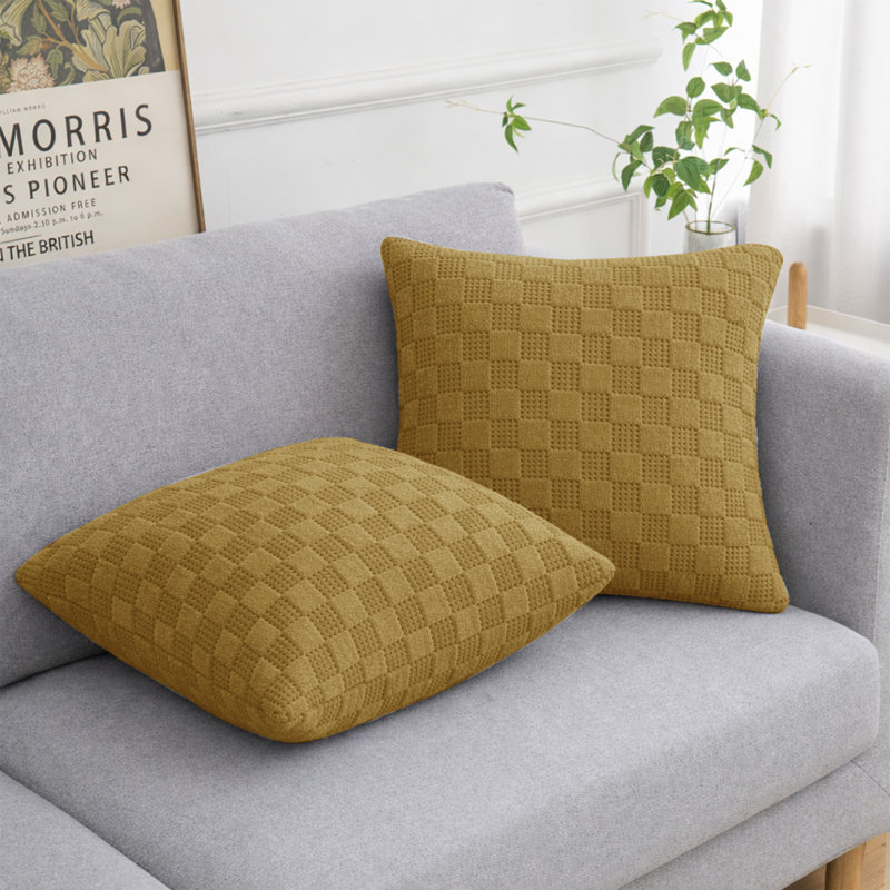 Square Cushion Cover, RUST