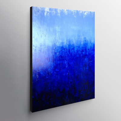 Blue Abstract Modern - Wrapped Canvas Print