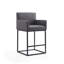 Tabouret de bar en cuir Vegan-840680095-842983107