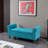 50" Storage Ottoman Bench, Upholstered End Of Bed Bench With Rolled Arms, Wood Legs, Button Tufted Storage Bench With Safety Hinges For Living Room, Entryway, Bedroom, Teal-1986696488