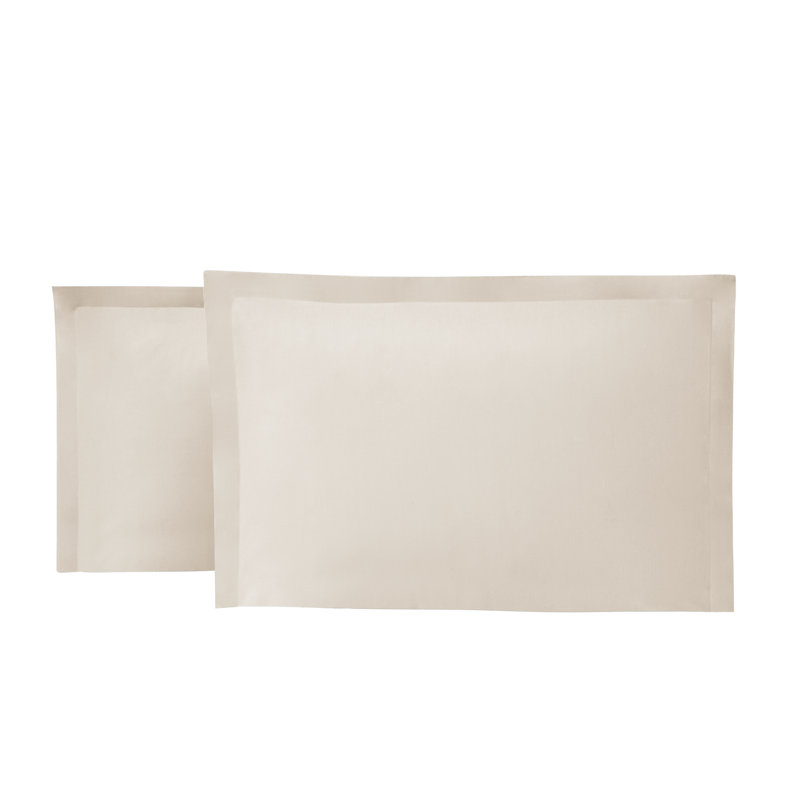 100% Cotton - Set of 2, Queen, Beige