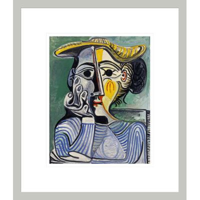 Femme au chignon et au chapeau by Pablo Picasso -Framed Giclee Print