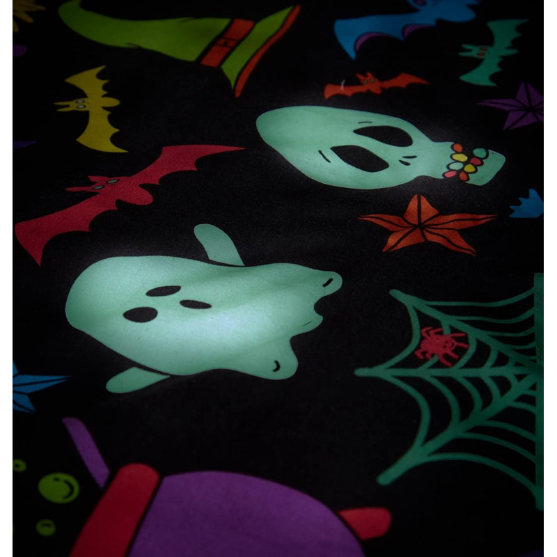 Horsten Ghouls and Ghosts Halloween Duvet Cover Set, Double - 2 Standard Pillowcase