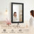 Rectangular Decorative Wall Mirror With Statement Deep Frame, HD Tempered Glass Vanity Mirror For Bathroom, Entryway, Or Bedroom-872761204-872761207