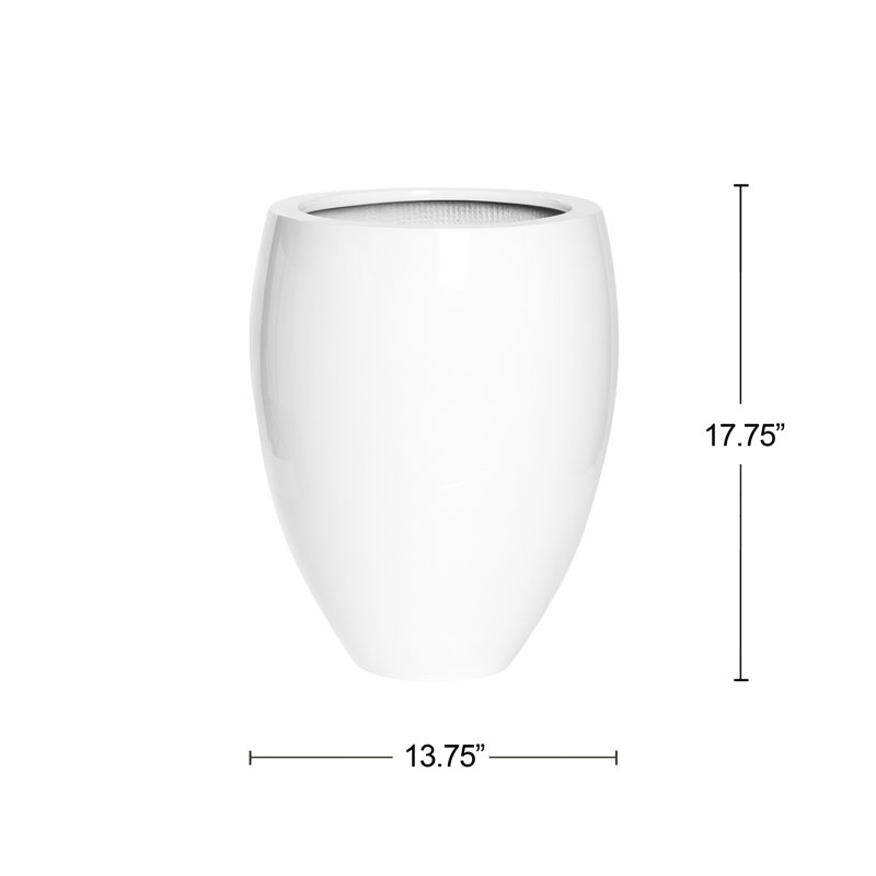 Boîte à fleurs brillante pour l'extérieur, Blanc