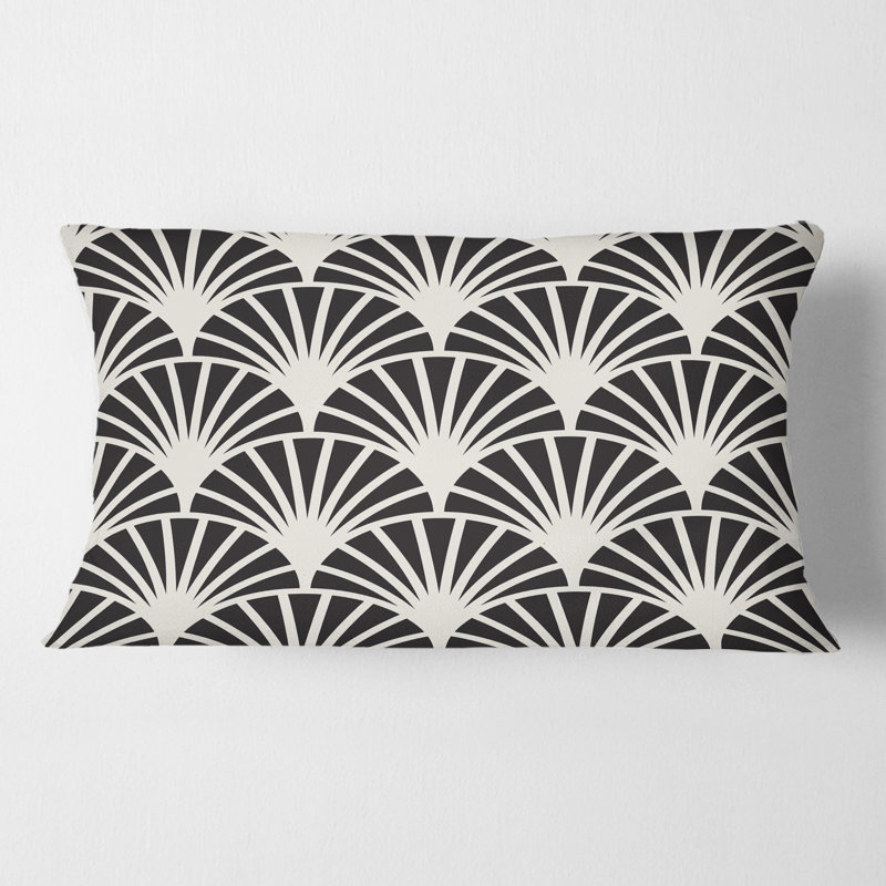Coussin Retro Art Deco Waves I - Mid-Century Modern Printed