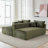 110" Modular Sectional Sofa No Assembly, Compression L-Shape Floor Sectional Couch with Chaise-1966744314