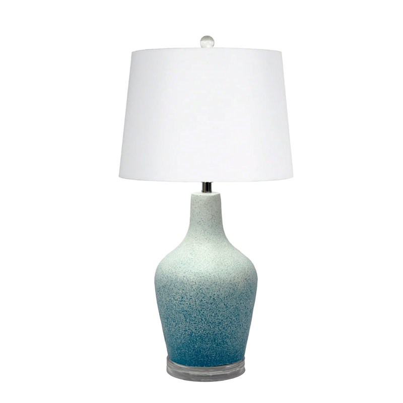 Lampe de table en verre Mist - 63,5 cm (25 po) - Finition bleue