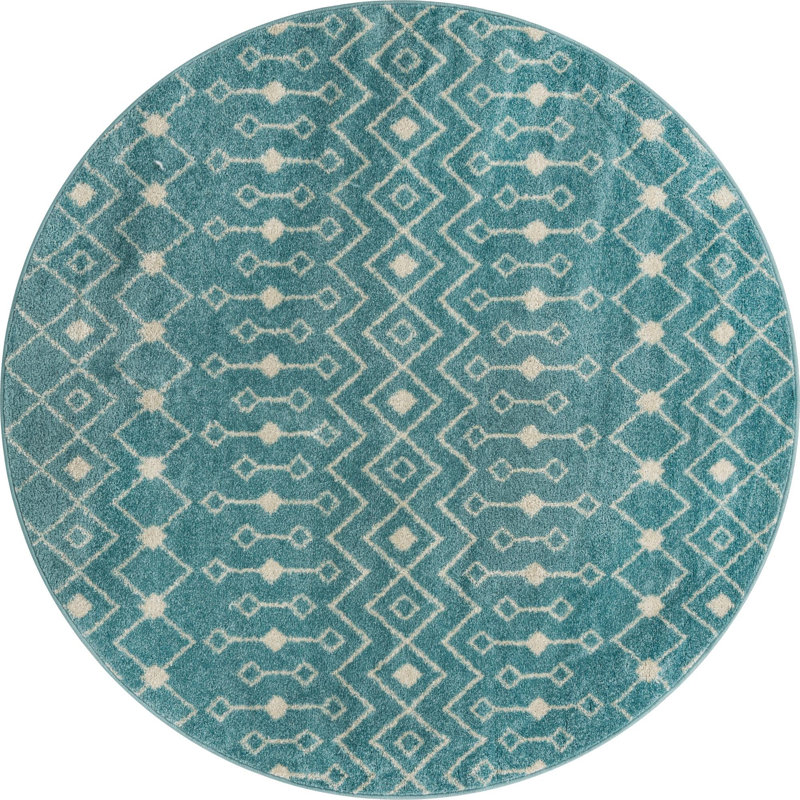 Abstract Indoor Rug, Round 6'