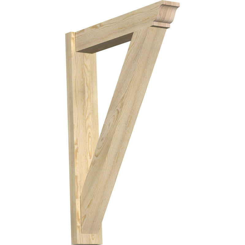 Persienne traditionnelle en bois rustique, Sapin Douglas de 6 po (sciage brut), P 26 po x H 38 po