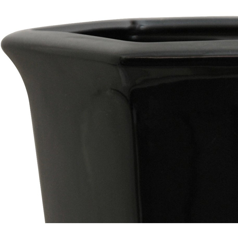 Huang Handmade Ceramic Pot Planter, Black
