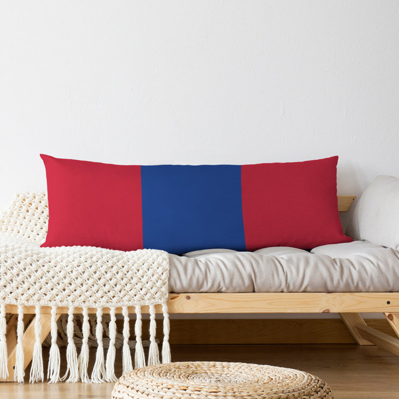 Polyester Medium Pillow, Red/Blue