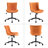 Brionni Leather Swivel Task Chair with Casters-768614424
