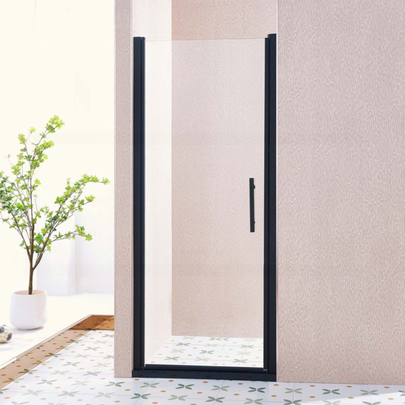 Pivot Single Swing Shower Door, Aluminium Alloy, 1/4" (6Mm) Thick SGCC Tempered Clear Glass.