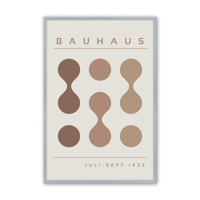 Brun Bauhaus Flow I, impression , H 15,25 po x l 12,25 po, Chrome poli