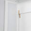 Grand lit escamotable vertical en bois grand format, lit escamotable mural peu encombrant, armoire murale, avec bureau, vérins à gaz, blanc