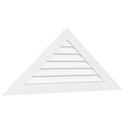 Triangle Surface Mount Non-Functional Standard Frame PVC Gable Vent 11/12 Pitch
