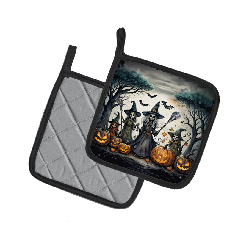 Paire de porte-casseroles Witches Spooky Halloween