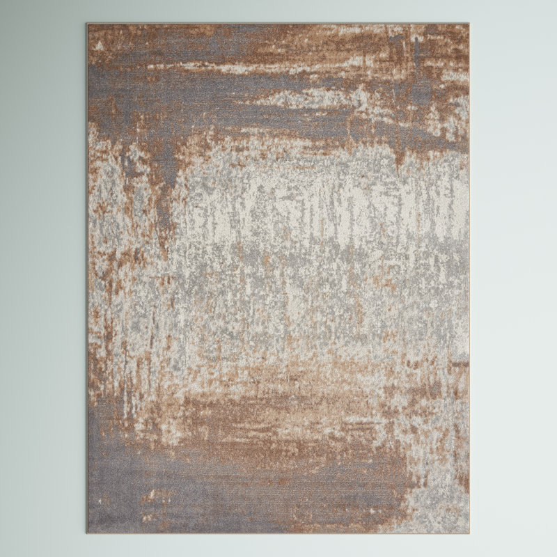 Tapis gris / ivoire Jens, Tapis de couloir 2 pi 3 po x 7 pi 6 po