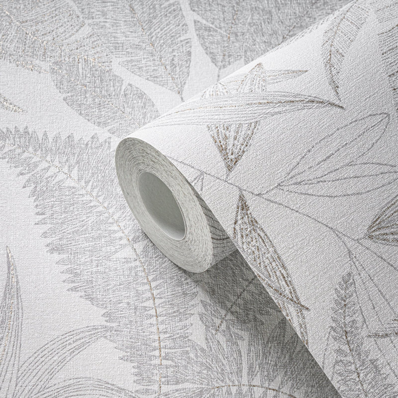 Rahnuma 10.05m x 53cm Glitter Double Roll, White