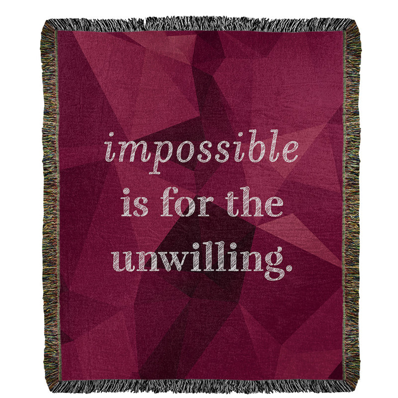 Hand Woven Throw Blanket, 60" L x 50" W, Spinel