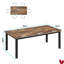 Table de salle à manger de 78 pouces pour 6 à 8 personnes, table de salle à manger industrielle avec structure en métal, grande table de salle à manger rectangulaire-512430505