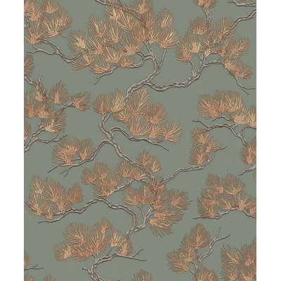 Embroidered Pine Tree Wallpaper