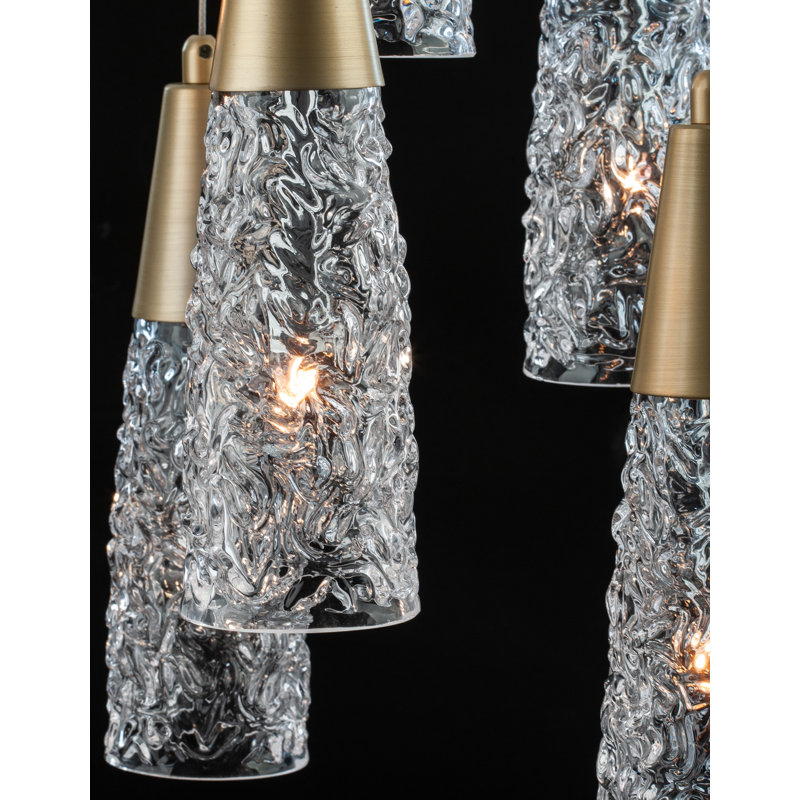 6 - Light Brushed Gold Cluster Pendant