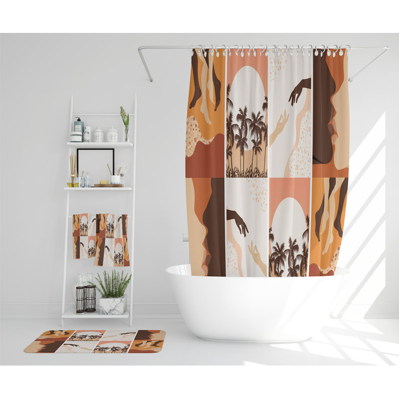 Neyo Polyester Shower Curtain Set