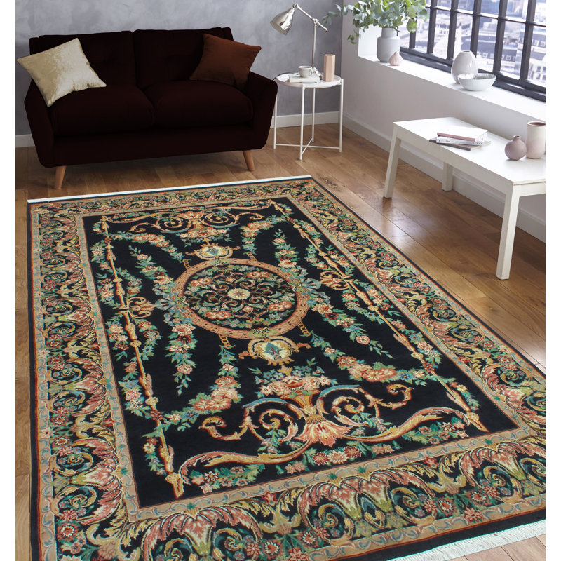 Pak-Persian Afeef Black Rug