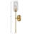 Ana 1-Light Wall Sconce w/ Faceted Heavy-Cut Diamond-Shaped Crystal Shade - Heritage Brass