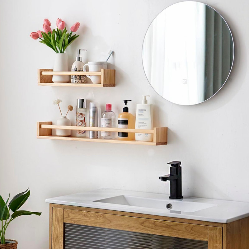 Solid Wood Wall Organizer with Chalkboard