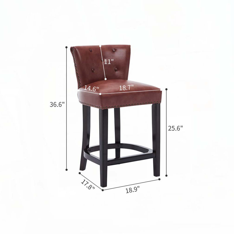 Faux Leather Bar Stools