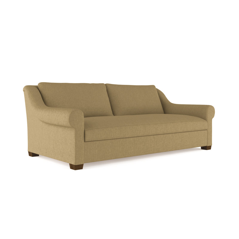 Canapé Thompson, H 32 po x l 84 po x P 41 po, Tapis massepain en lin à tissage carré, Patiné