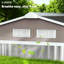 Metal Garden Tool Shed With Sloped Roof 6.7' L X 3.8' W 6.1' H Spacious For Storage Gray Secure Home Organization