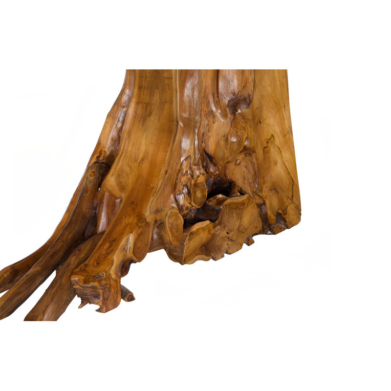 Teak Wood Console Table, Iron Sheet Top