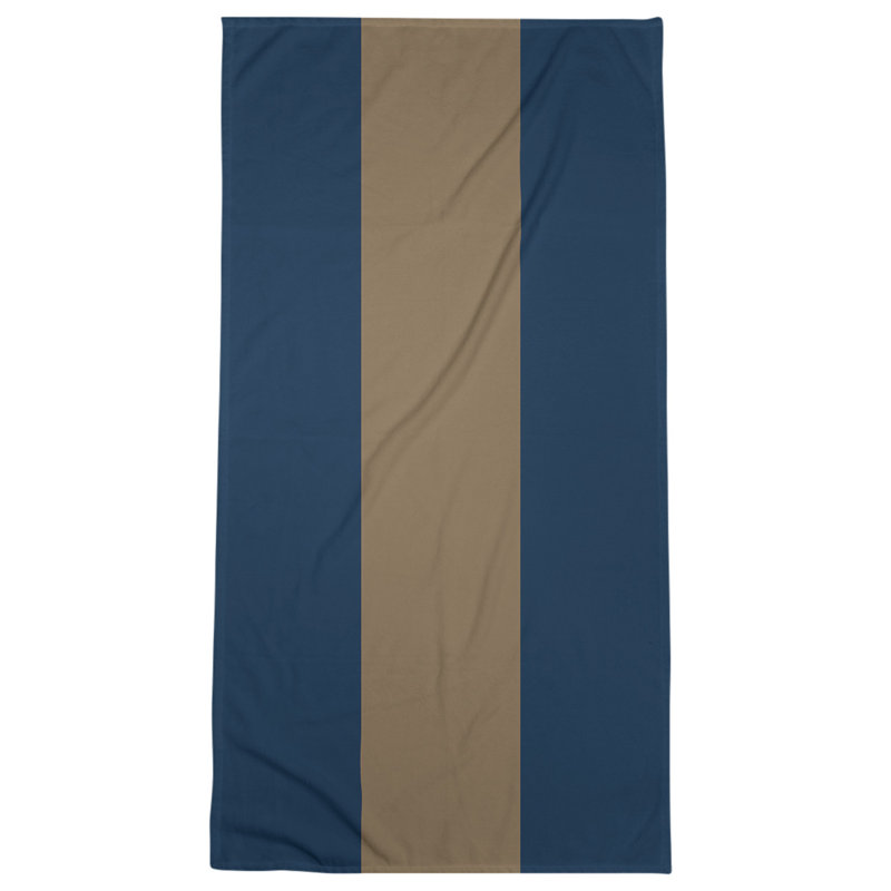 Bath Towel, Poly/Cotton, Blue/Gold