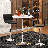 Ojavi Bistro Pub Table Round Adjustable Height Bar Cocktail Table Dining Table with Chrome Base-107125755