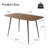 47.2'' Dining Table Set, Rectangular Modern Kitchen Table Set for Kitchen, Dining Room(1 Table 4 Chairs)-106341775-106341776