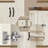 Bathroom Wall Cabinet, Farmhouse Medicine Cabinet With Adjustable Wood Shelf & 3 Doors