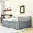 Full-Size Daybed with Pull-Out Twin Trundle and Storage Drawers-1889065800