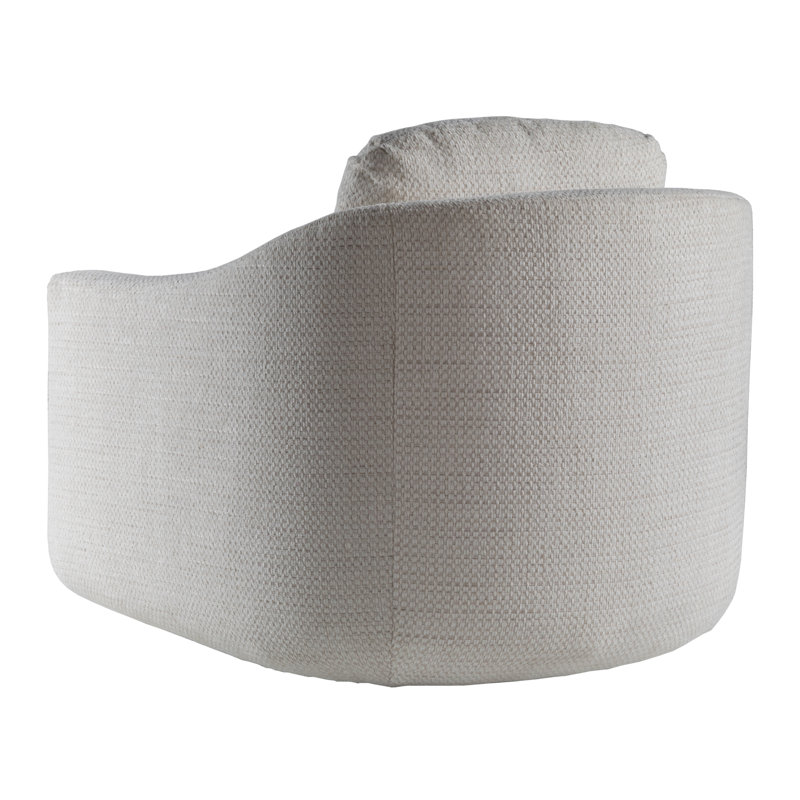 Artistica Upholstery Swivel Armchair, Ivory Polyester Blend