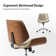 Belby Faux Leather 36.2'' H  Mid-century Modern Office Chair with Bent Wood Frame 