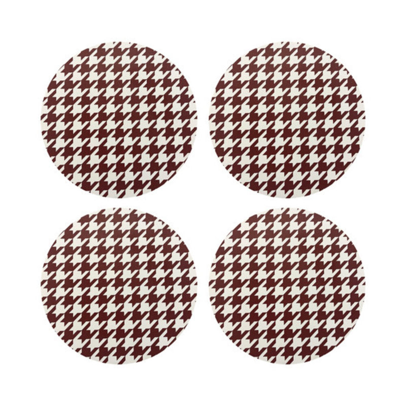 Pebble 16" Vinyl Placemat, Red/White